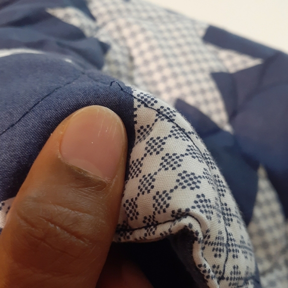 💎NWT Star Quilted Blue & White Crop Jacket - Picture 10 of 14